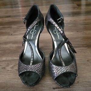 Jessica Simpson Snake Skin Platform Pump Heels